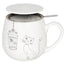 Tazza té con coperchio e filtro, disegno: Cats and Birds ml 420