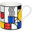 Tazza, disegno: Coffee with Mondrian ml 400/cm Ø8,3x9