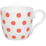 Tazza, disegno: Dots - Coral ml 425/cm Ø10x9,5