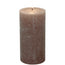 Candela cilindrica taupe cm Ø7x14